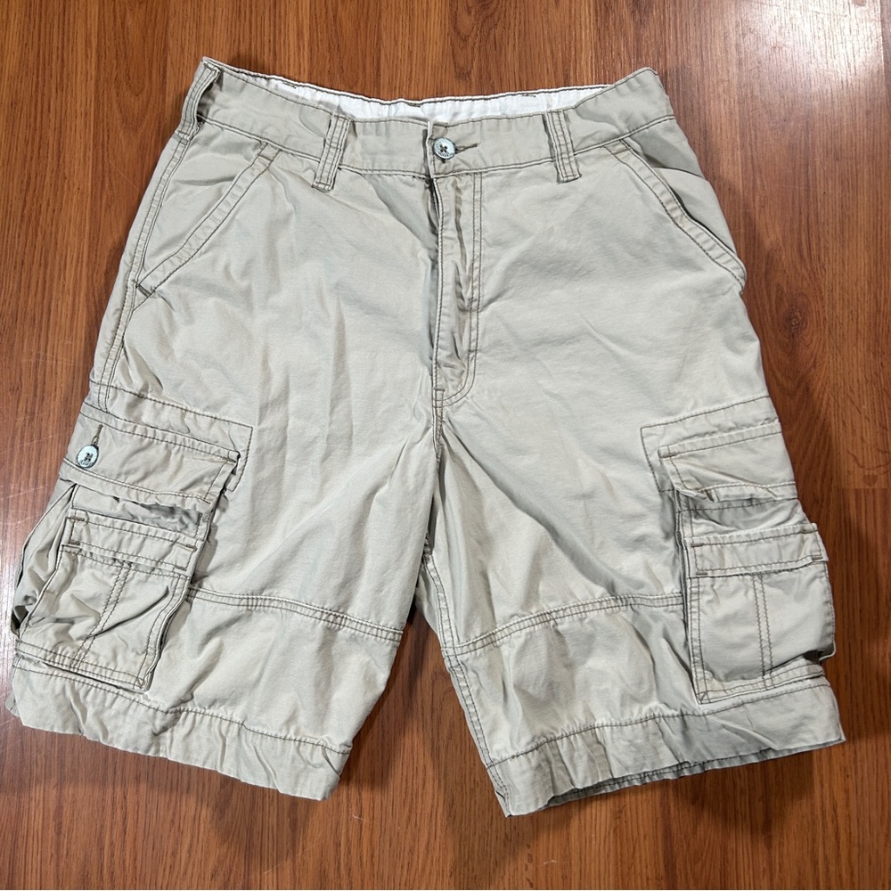 Vtg Levis Squad Cargo Cream Flap Pocket Baggy Skater Grunge Y2K Mens 33